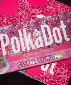 Polkadot Raspberry Muffin Mushroom Belgian Chocolate For Sale